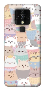 Чехол на TECNO Camon 16 SE Funny Kittens ver.2 фото 1 из 1