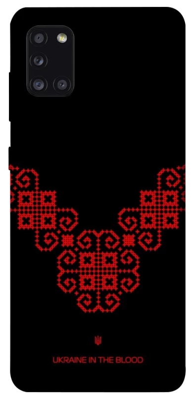 Чехол на Samsung Galaxy A31 Черно-красная вышиванка фото 1 из 1