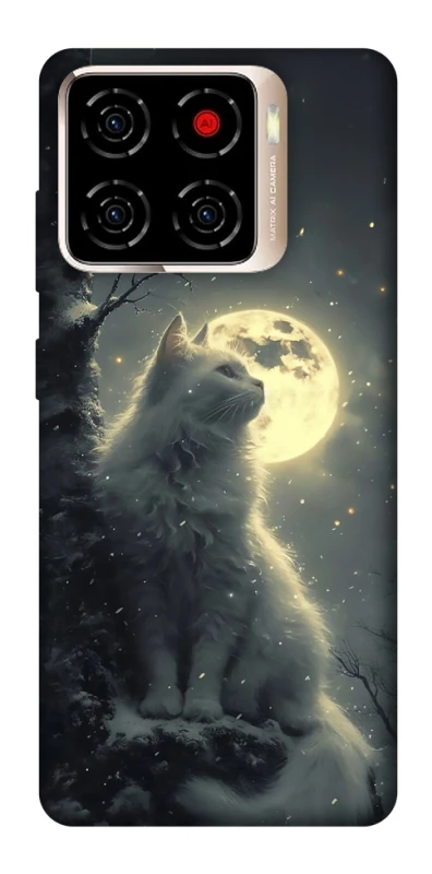 Чохол на ZTE Blade A56 Кіт під місяцем фото 1 з 1
