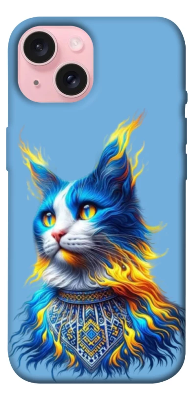 Чохол на Apple iPhone 15 (6.1") Кіт патріот фото 1 з 1