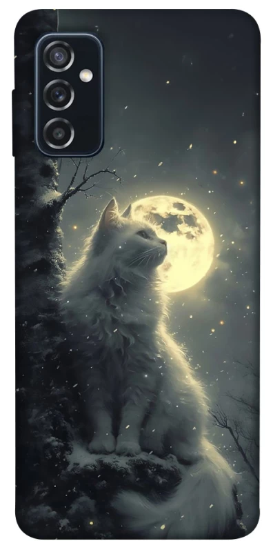 Чохол на Samsung Galaxy M52 Кіт під місяцем фото 1 з 1