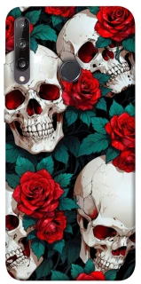 Чохол на Huawei P40 Lite E skull and rose фото 1 з 1