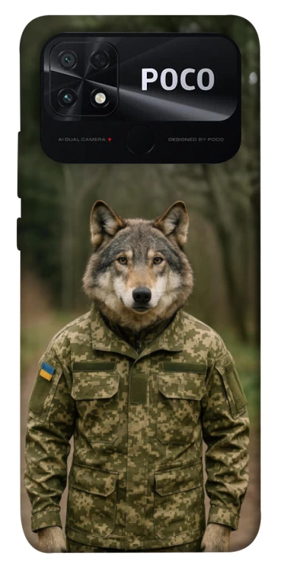 Чохол на Xiaomi Poco C40 Вовк захисник фото 1 з 1