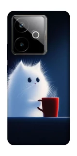 Чехол на Realme GT 7T Чехол кот с кофе фото 1 из 1