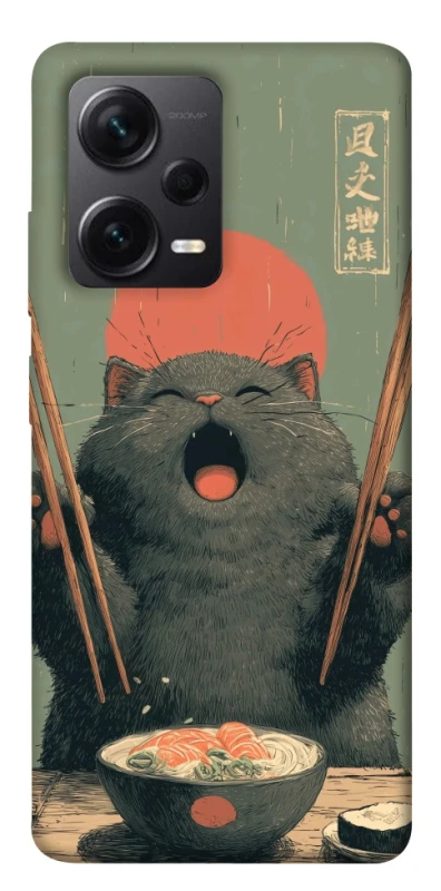 Чехол на Xiaomi Redmi Note 12 Pro 5G Hungry Cat фото 1 из 1