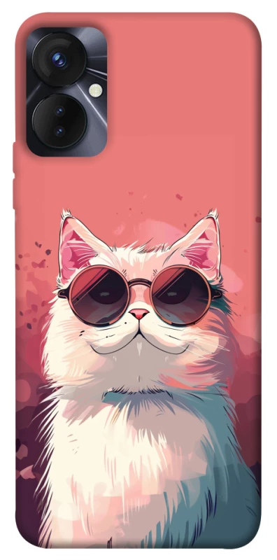 Чохол на TECNO Spark 9 Pro Сat with glasses фото 1 з 1