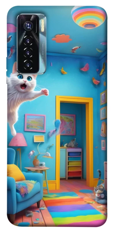 Чохол на TECNO Camon 17 Pro crazy cat фото 1 з 1