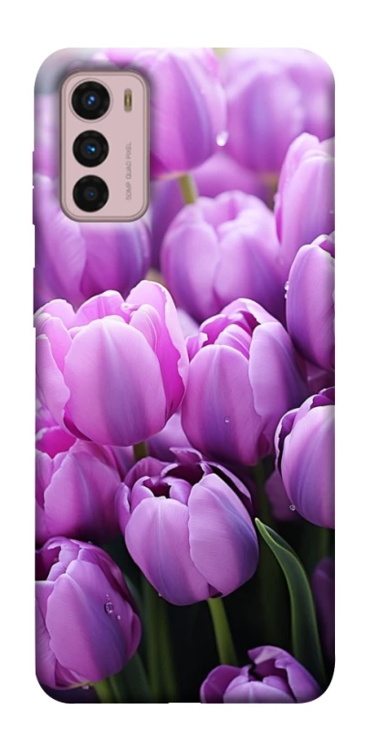 Чехол на Motorola Moto G42 Фиолетовые тюльпаны фото 1 из 1