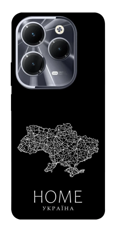 Чехол на Infinix Hot 40 Ukraine black map фото 1 из 1