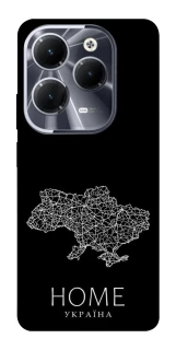 Чохол на Infinix Hot 40 Ukraine black map фото 1 з 1