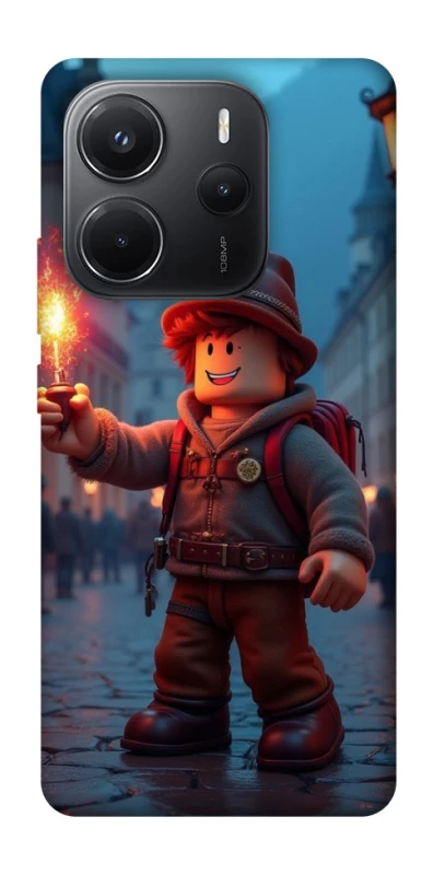 Чехол на Xiaomi Redmi Note 14 4G (Int. version) Roblox Fire Logo Blue Flames фото 1 из 1