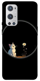 Чехол на OnePlus 9 Pro Cat and flower фото 1 из 1