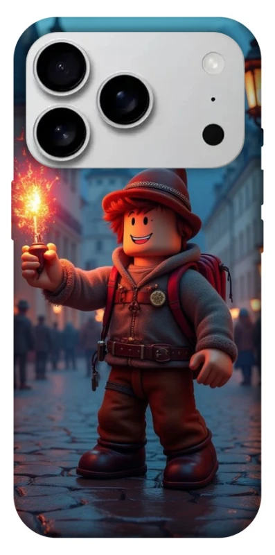 Чехол на Apple iPhone 17 Pro Max (6.9") Roblox Fire Logo Blue Flames фото 1 из 1