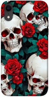 Чехол на Apple iPhone XR (6.1") skull and rose фото 1 из 1