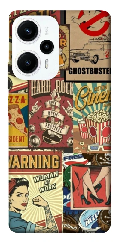 Чохол на Xiaomi Poco F5 / Note 12 Turbo Retro collage ver.2 фото 1 з 1