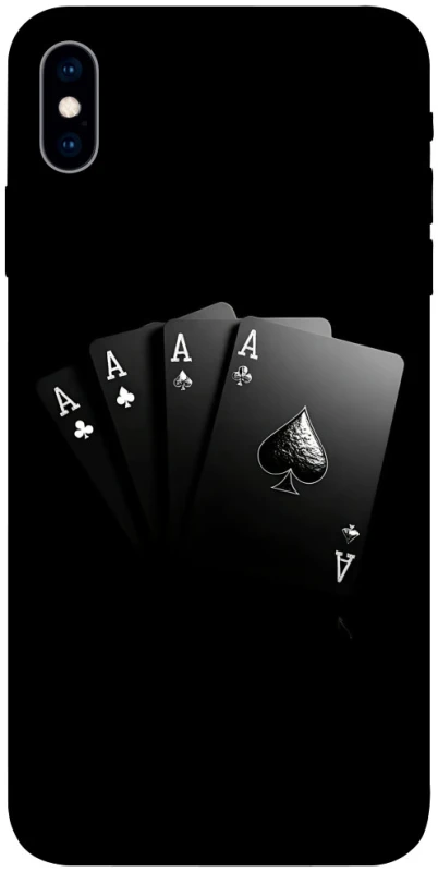 Чехол на Apple iPhone X (5.8") Black Cards фото 1 из 1