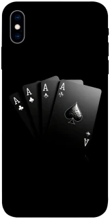 Чохол на Apple iPhone X (5.8") Black Cards фото 1 з 1