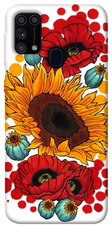 Чохол на Samsung Galaxy M31 Соняшники та маки фото 1 з 1