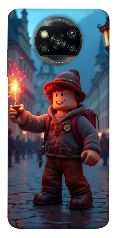 Чохол на Xiaomi Poco X3 NFC / Poco X3 Pro Roblox Fire Logo Blue Flames фото 1 з 1