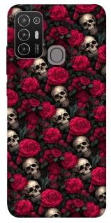 Чехол на ZTE Blade A52 Черепа и розы фото 1 из 1