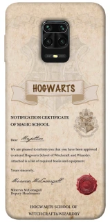 Чехол на Xiaomi Redmi Note 9s / Note 9 Pro / Note 9 Pro Max The Hogwarts acceptance letter фото 1 из 1