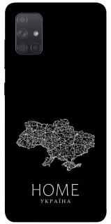 Чехол на Samsung Galaxy A71 Ukraine black map фото 1 из 1