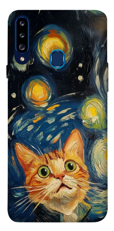 Чехол на Samsung Galaxy A20s paint cat фото 1 из 1