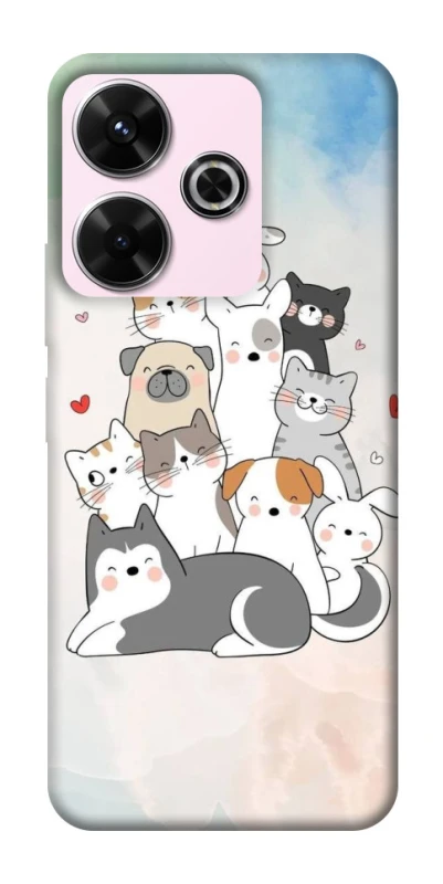 Чохол на Xiaomi Poco M6 4G Funny Pets ver.2 фото 1 з 1