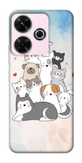 Чехол на Xiaomi Redmi 13 4G Funny Pets ver.2 фото 1 из 1