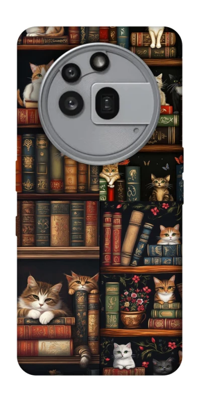 Чехол на Nothing Phone (3a) Pro Cats & Books фото 1 из 1