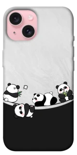 Чохол на Apple iPhone 15 (6.1") Four pandas фото 1 з 1