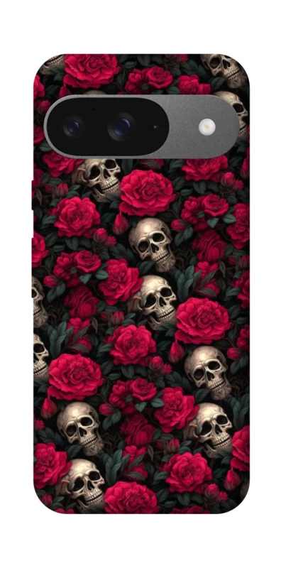 Чехол на Google Pixel 10 Черепа и розы фото 1 из 1