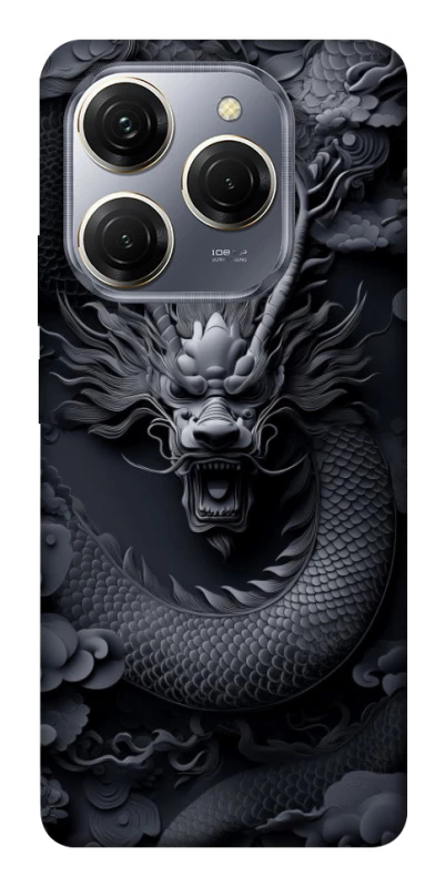 Чехол на TECNO Spark 20 Pro black dragon фото 1 из 1