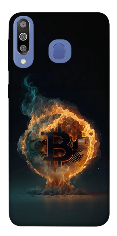 Чохол на Samsung Galaxy M30 Fire Bitcoin фото 1 з 1