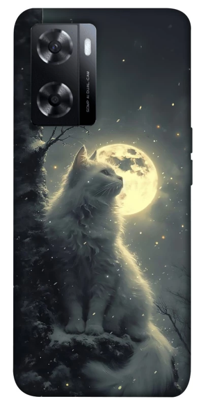 Чохол на Oppo A77s Кіт під місяцем фото 1 з 1