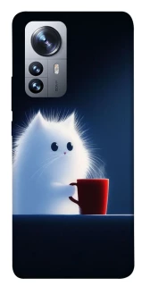 Чехол на Xiaomi 12 / 12X Чехол кот с кофе фото 1 из 1