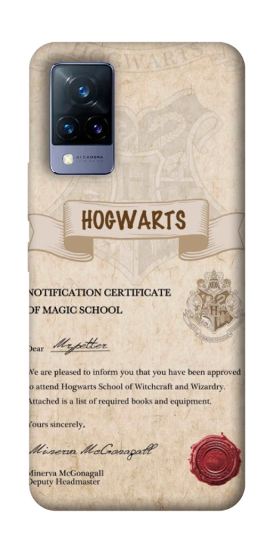 Чохол на Vivo V21 The Hogwarts acceptance letter фото 1 з 1