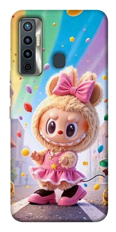 Чехол на TECNO Camon 17 Labubu rainbow фото 1 из 1