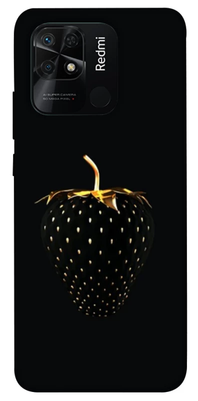 Чохол на Xiaomi Redmi 10C Чорна полуниця фото 1 з 1