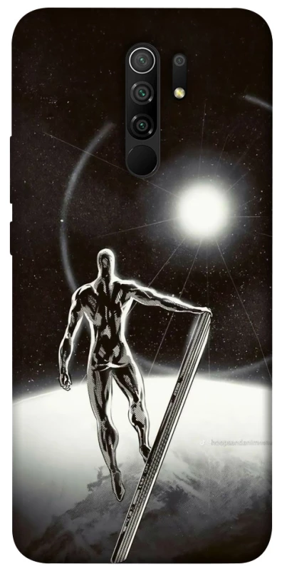 Чохол на Xiaomi Redmi 9 Срібний серфер фото 1 з 1