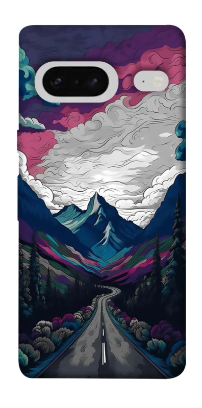 Чехол на Google Pixel 7 Нарисованные горы фото 1 из 1