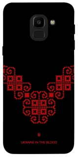 Чохол на Samsung J600F Galaxy J6 (2018) Чорно-червона вишиванка фото 1 з 1
