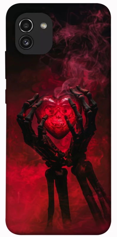 Чохол на Samsung Galaxy A03 Heart in the hands of a skeleton фото 1 з 1