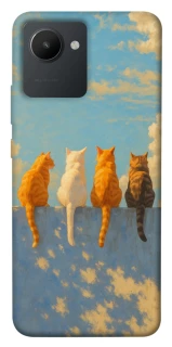 Чехол на Realme C30s cats on wall фото 1 из 1