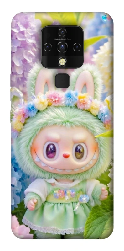 Чохол на TECNO Camon 16 SE Labubu & Flowers ver.2 фото 1 з 1