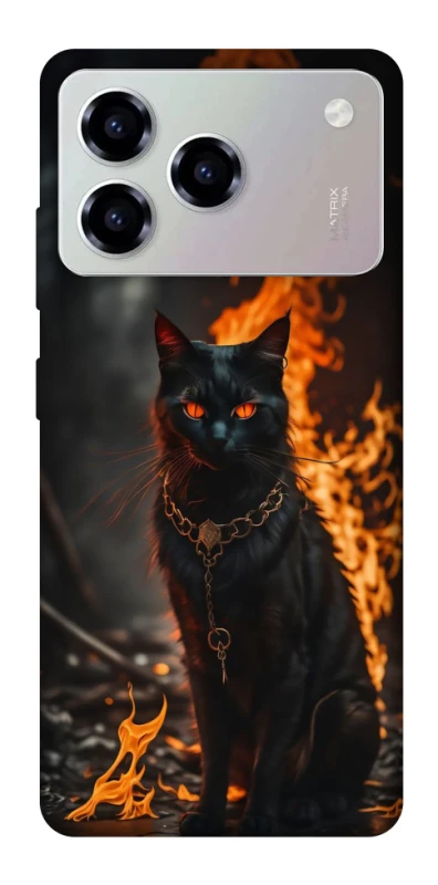 Чохол на ZTE Blade A76 Вогняний кіт фото 1 з 1