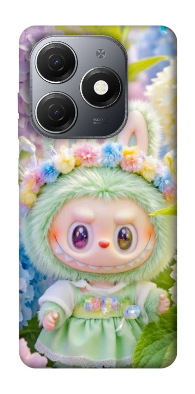 Чохол на TECNO Spark 20 Labubu & Flowers ver.2 фото 1 з 1