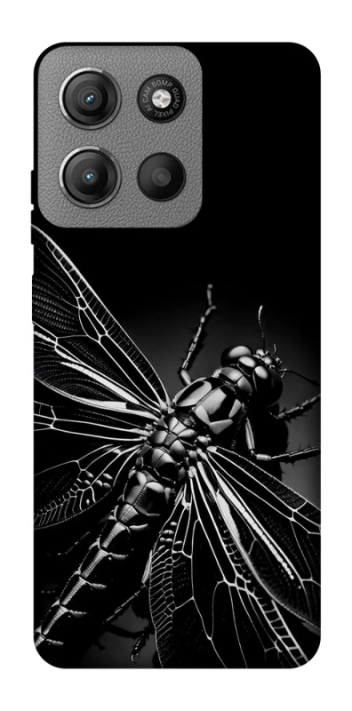 Чохол на Motorola Moto G15 Power Black dragonfly фото 1 з 1