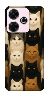 Чохол на Xiaomi Poco M6 4G Colorful Cat Collage фото 1 з 1
