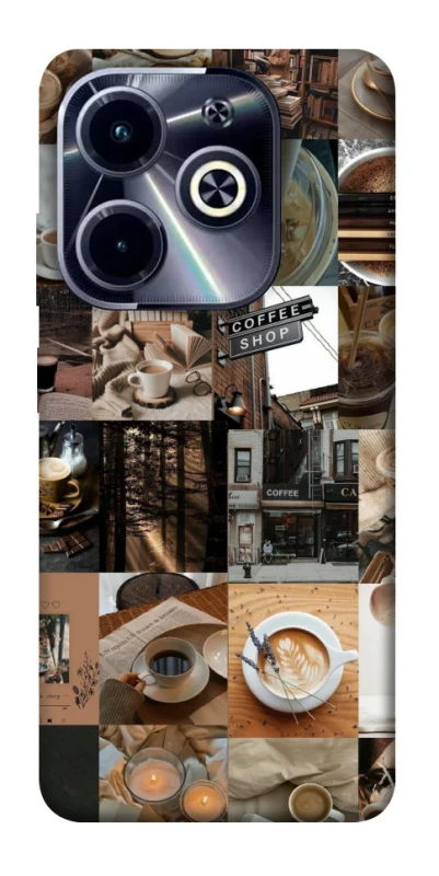 Чохол на Infinix Hot 40i Coffee collage ver.3 фото 1 з 1